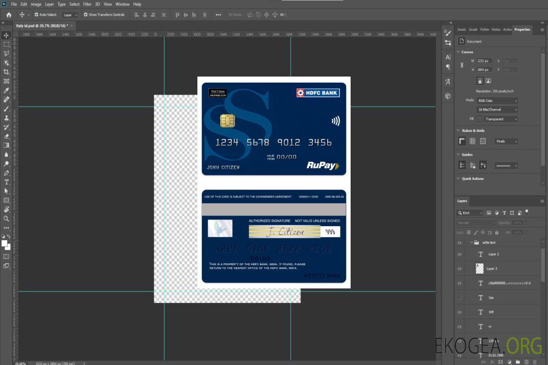 Inde HDFC Bank RuPay Shoppers Stop carte de crédit template Inde HDFC Bank RuPay Shoppers Stop carte de crédit template